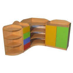 Montessori Köşe Dolap Seti Kayın